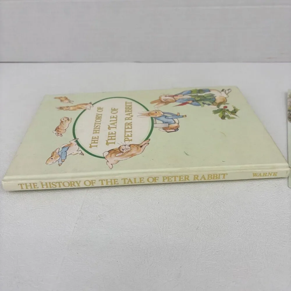 The History Of The‎ Tale Of Peter Rabbit Hardcover Book & Bookmarks Vintage 1976